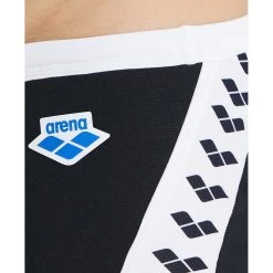 Arena Icons Solid Low-Waist Swim Shorts Men - Black-White -Aqua Fit Shop arena icons solid swim low waist short black white 8 1251076