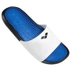 Arena Marco Massage Sandals - White-Cyan-Black