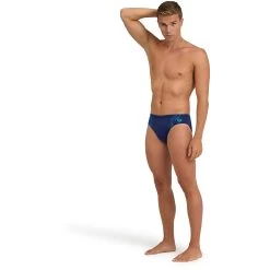 Arena Performance Graphic Swim Briefs Men - Navy/Turquoise -Aqua Fit Shop arena mens swim briefs graphic navy turquoise 7 1512969