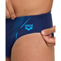 Arena Performance Graphic Swim Briefs Men - Navy/Turquoise -Aqua Fit Shop arena mens swim briefs graphic navy turquoise 8 1512970