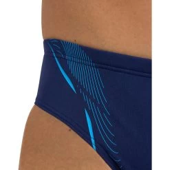 Arena Performance Graphic Swim Briefs Men - Navy/Turquoise -Aqua Fit Shop arena mens swim briefs graphic navy turquoise 9 1512971
