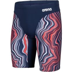 Arena Marbled Jammers Men - Navy-Red Multi