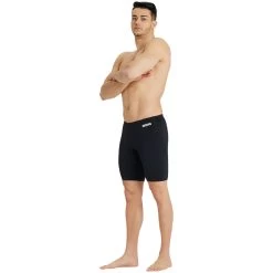 Arena Team Solid Swim Jammer Men - Black/White -Aqua Fit Shop arena mens team swim jammer solid black white 6 1251372