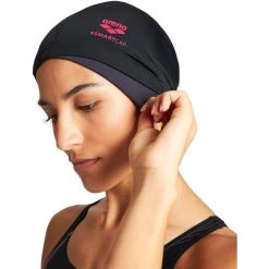Arena Smartcap Swim Cap - Black -Aqua Fit Shop arena smartcap unisex swim cap black 14 977300