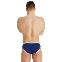 Arena Icons Swim Briefs Solid Men - Navy-White -Aqua Fit Shop arena solid icons swim briefs navy white 6 1250962