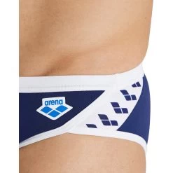 Arena Icons Swim Briefs Solid Men - Navy-White -Aqua Fit Shop arena solid icons swim briefs navy white 8 1250964