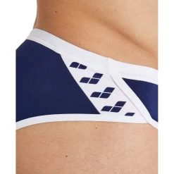 Arena Icons Swim Briefs Solid Men - Navy-White -Aqua Fit Shop arena solid icons swim briefs navy white 9 1250965