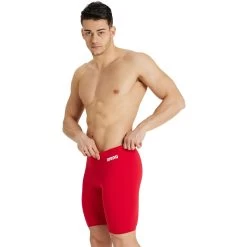 Arena Team Solid Swim Jammer Men - Red/White -Aqua Fit Shop arena team mens jammer solid red white 4 1364157