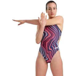 Arena Marbled Challenge Back Swimsuit Women - Navy-Red Multi 15 Arena Marbled Challenge Back Swimsuit Women - Navy-Red Multi -Aqua Fit Shop arena womens marbled challenge back swimsuit model navy red multi 1 1262752