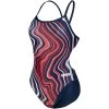 Arena Marbled Challenge Back Swimsuit Women - Navy-Red Multi -Aqua Fit Shop arena womens swimsuit challenge back marbled navy red multi 1 1252668