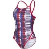 Arena Allover Super Fly Back Swimsuit Women - Red-Multi -Aqua Fit Shop arena womens swimsuit super fly back allover red multi 1 1252429