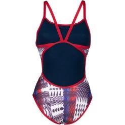 Arena Allover Super Fly Back Swimsuit Women - Red-Multi -Aqua Fit Shop arena womens swimsuit super fly back allover red multi 4 1252432
