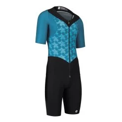 Assos TRIATOR Short Sleeve Speedsuit - Adamant Blue -Aqua Fit Shop assos triator kurzarm speedsuit adamant blue 1 1047189