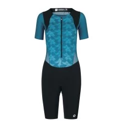 Assos TRIATOR Short Sleeve Speedsuit Women - Adamant Blue
