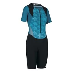 Assos TRIATOR Short Sleeve Speedsuit Women - Adamant Blue -Aqua Fit Shop assos triator kurzarm speedsuit women adamant blue 4 1047201