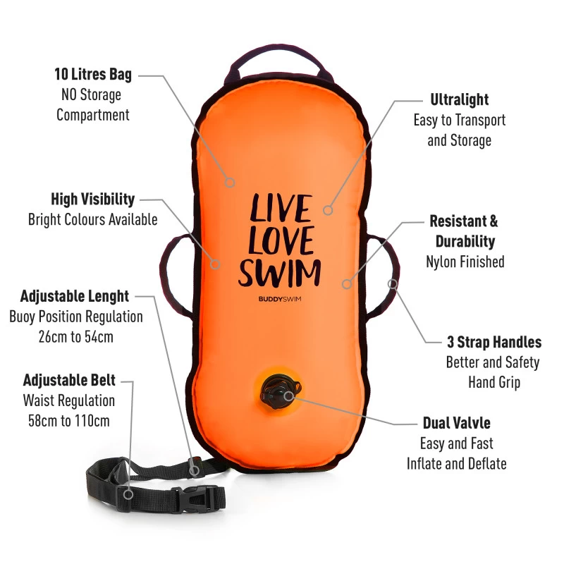 Buddyswim Buoy Ultralight - Orange 5 Buddyswim Buoy Ultralight - Orange - Image 3