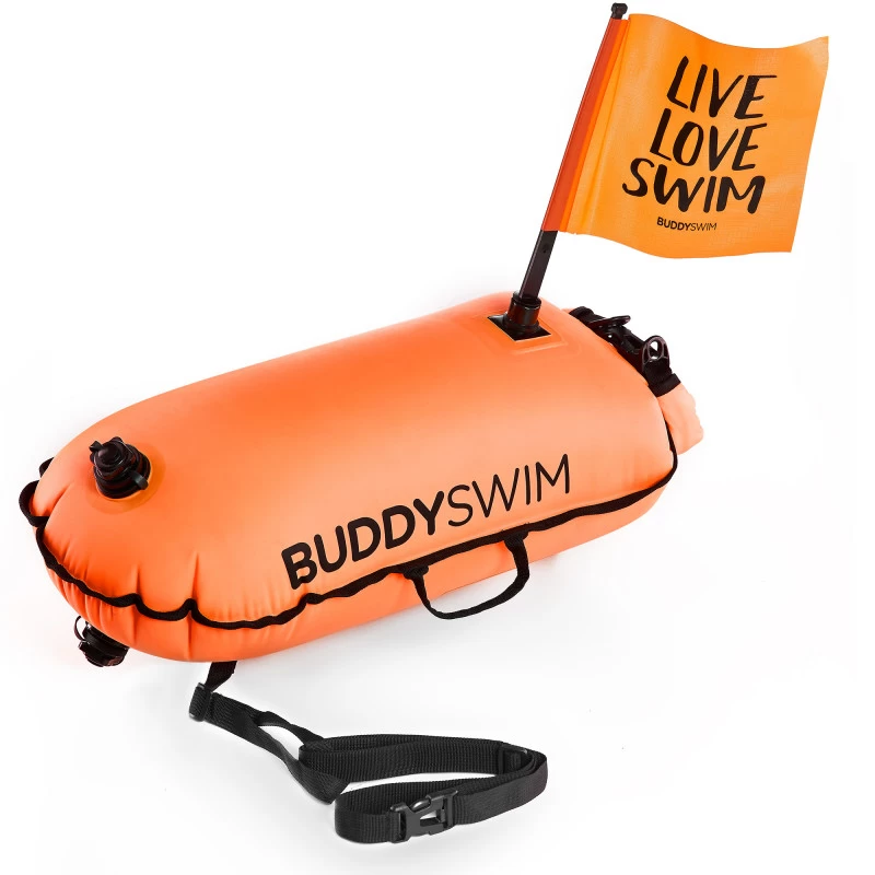 Buddyswim DryBag Buoy With Flag 28lt - Orange 3 Buddyswim DryBag Buoy With Flag 28lt - Orange