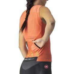 Castelli Free 2 W Tri Singlet Women's - Coral Flash 583 -Aqua Fit Shop castelli free 2 w tri singlet womens coral flash 583 4 1132638
