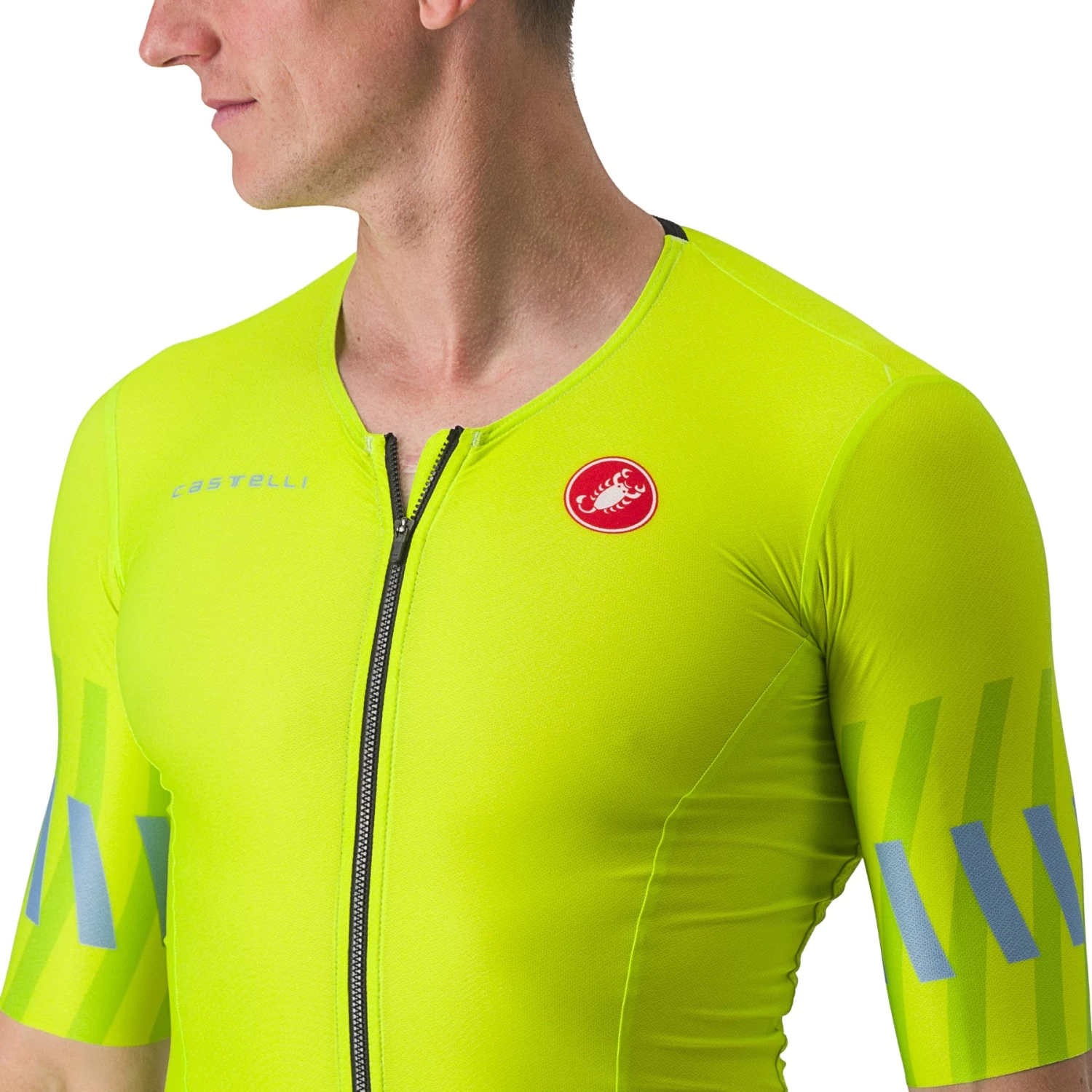 Castelli Free Speed 2 Race Top - Electric Lime/niagara Blue 383 4 Castelli Free Speed 2 Race Top - Electric Lime/niagara Blue 383 - Image 2