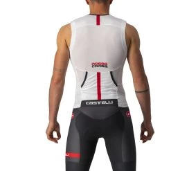 Castelli Free Tri 2 Sleeveless Top - White/black 101 -Aqua Fit Shop castelli free tri 2 sleeveless top white black 101 2 1127528