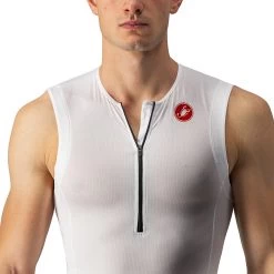 Castelli Free Tri 2 Sleeveless Top - White/black 101 -Aqua Fit Shop castelli free tri 2 sleeveless top white black 101 3 1127529