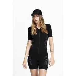 Fe226 Women's AeroForce Speed Suit With Sleeves - Black -Aqua Fit Shop fe226 women s aeroforce speed suit with sleeves black 6 1199619