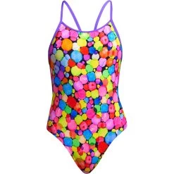 Funkita Diamond Back One Piece Swimsuit Girls - Bubble Tea