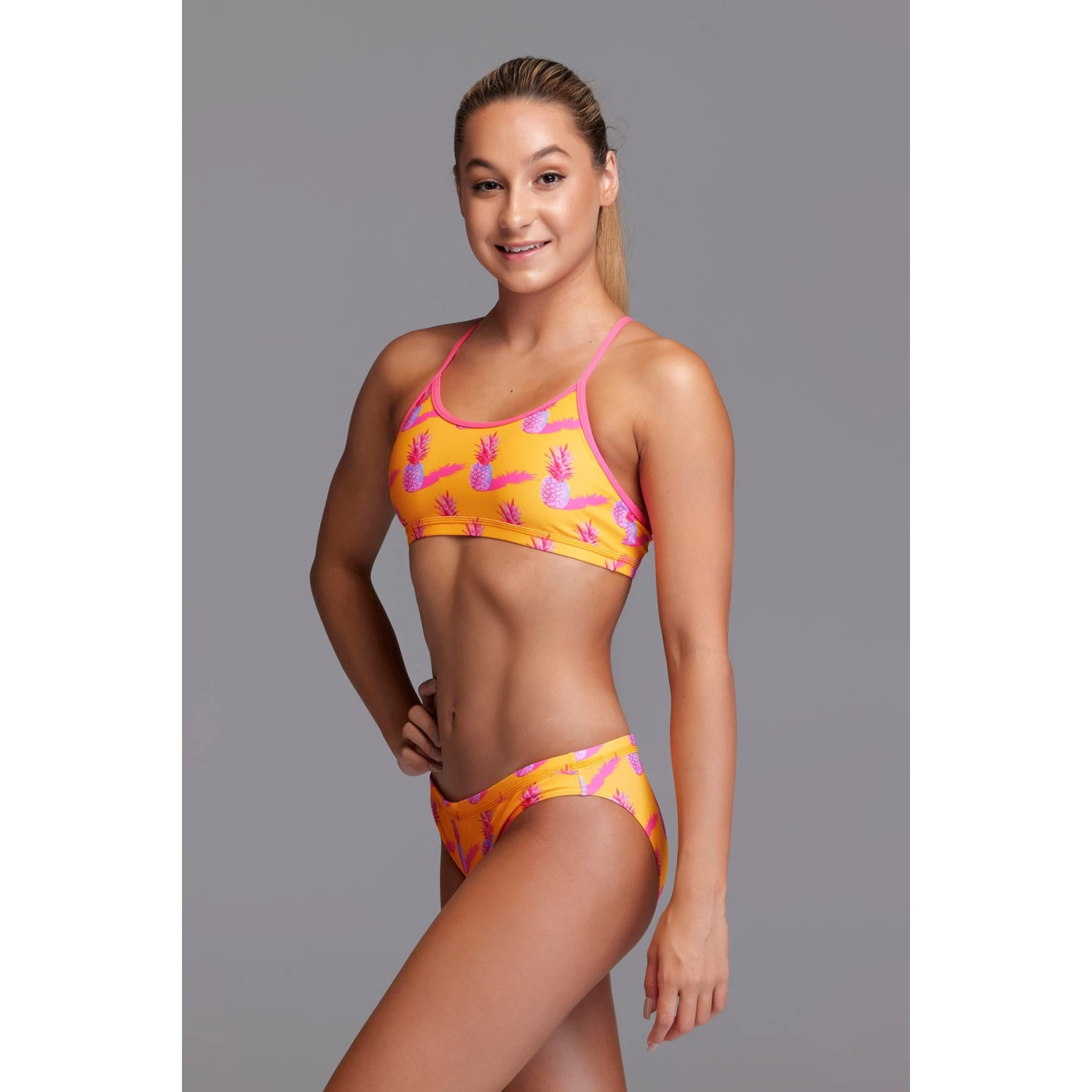 Funkita Racerback Bikini Girls - Pineapple Punch 7 Funkita Racerback Bikini Girls - Pineapple Punch - Image 5