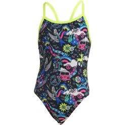 Funkita Single Strap Eco One Piece Swimsuit Girls - Hippy Dippy