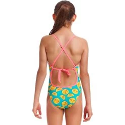 Funkita Tie Me Tight Eco One Piece Swimsuit Girls - Lime Splice -Aqua Fit Shop funkita girls tie me tight eco one piece swimsuit lime splice 3 1559327