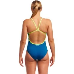 Funkita Single Strap One Piece Swimsuit Women - Glaciar Glam -Aqua Fit Shop funkita ladies single strap one piece swimsuit glaciar glam 3 1559109