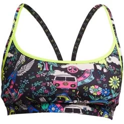 Funkita Sports Eco Bikini Top Women - Hippy Dippy