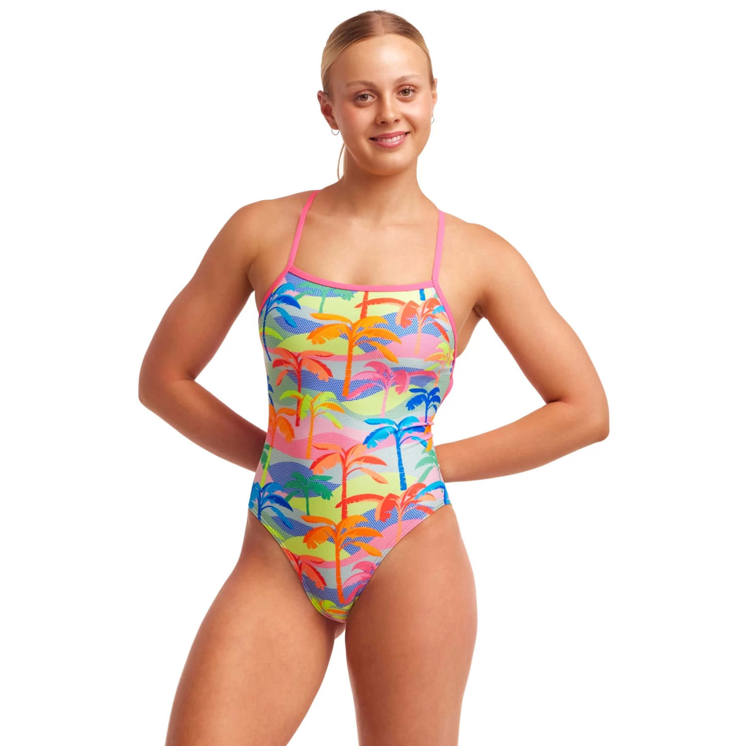 Funkita Strapped In Eco One Piece Swimmsuit Women - Poka Palm 6 Funkita Strapped In Eco One Piece Swimmsuit Women - Poka Palm - Image 4