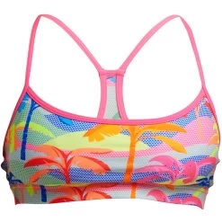 Funkita Swim Crop Eco Bikini Top Women - Poka Palm