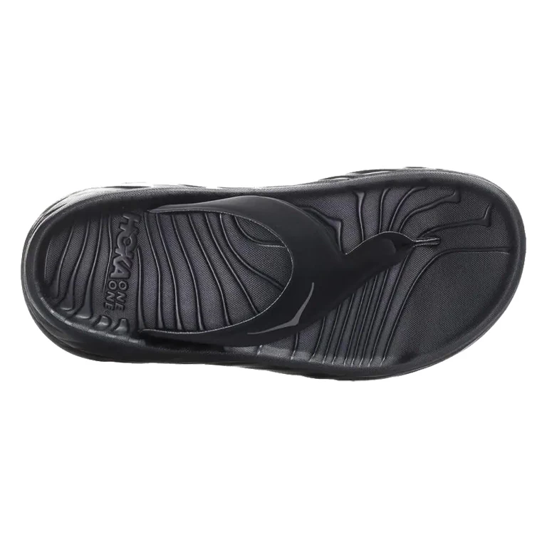 Hoka Ora Recovery Flip Women's Thong Sandals - Black / Dark Gull Gray 7 Hoka Ora Recovery Flip Women's Thong Sandals - Black / Dark Gull Gray - Image 5