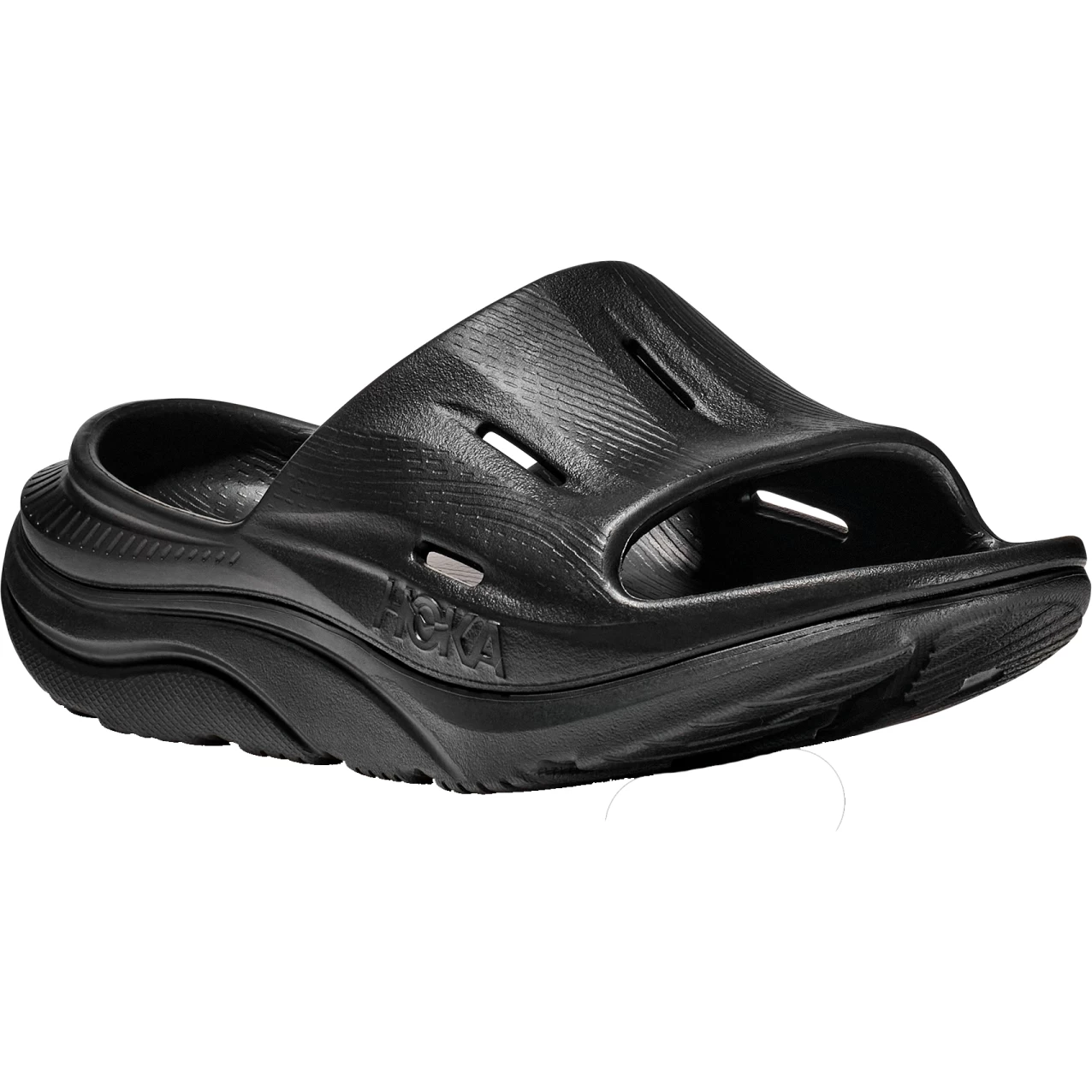 Hoka Ora Recovery Slide 3 Unixes Slippers - Black / Black 3 Hoka Ora Recovery Slide 3 Unixes Slippers - Black / Black