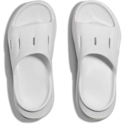 Hoka Ora Recovery Slide 3 Unixes Slippers - White / White -Aqua Fit Shop hoka ora recovery slide 3 unixes slippers white white2 1364851