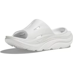 Hoka Ora Recovery Slide 3 Unixes Slippers - White / White -Aqua Fit Shop hoka ora recovery slide 3 unixes slippers white white3 1364846
