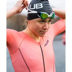 HUUB Design Commit Long Course Tri Suit Women - Black/coral -Aqua Fit Shop huub design commit long course tri suit women black coral 21 1437457
