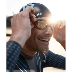 HUUB Design Pinnacle Air Seal Goggle - White/red -Aqua Fit Shop huub design pinnacle air seal goggle white red 24 1426300