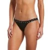 Nike Swim Logo Tape Banded Bikini Bottom - Black -Aqua Fit Shop nike swim logo tape banded bikini bottom 2 1038629