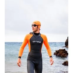 Orca Swim Hat - Orange -Aqua Fit Shop orca swim hat orange 22 1479343