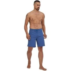 Patagonia Wavefarer 19" Boardshorts Men - Superior Blue -Aqua Fit Shop patagonia men s wavefarer boardshorts 19 fitz stripe superior blue 4 1411956