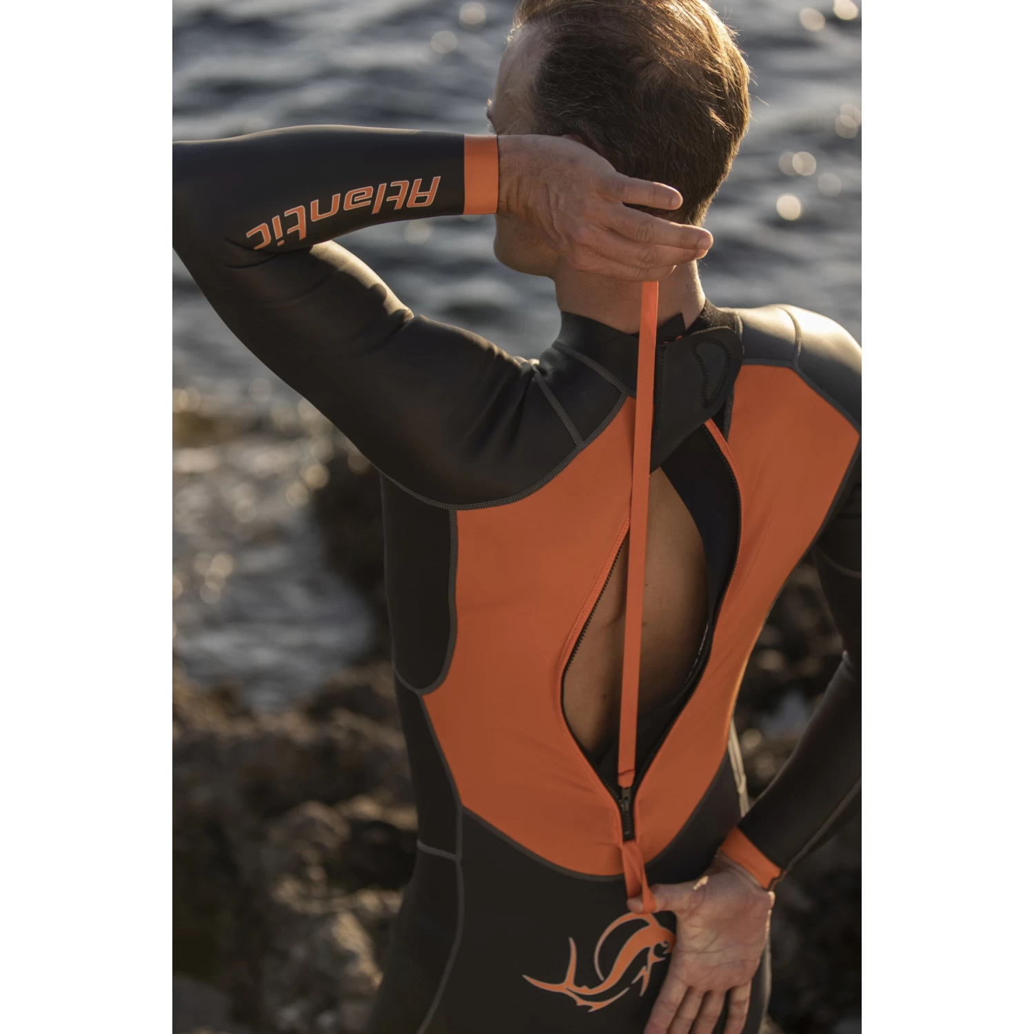 Sailfish Mens Atlantic 2 Wetsuit - Black/orange - 2nd Choice 8 Sailfish Mens Atlantic 2 Wetsuit - Black/orange - 2nd Choice - Image 6