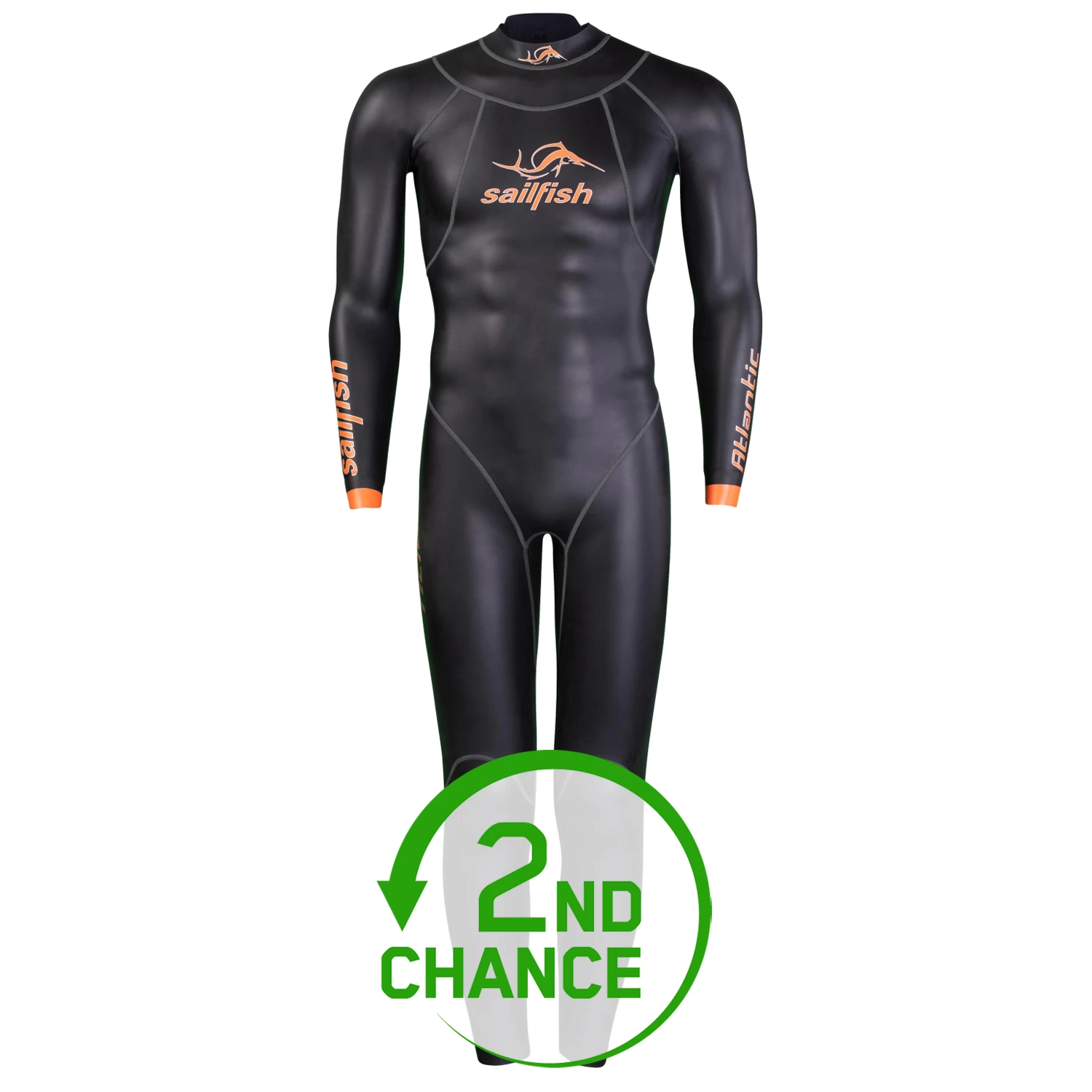 Sailfish Mens Atlantic 2 Wetsuit - Black/orange - 2nd Choice 3 Sailfish Mens Atlantic 2 Wetsuit - Black/orange - 2nd Choice