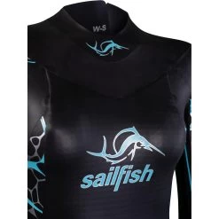 Sailfish Womens Wetsuit One 7 - Black -Aqua Fit Shop sailfish wetsuit womens one 7 black7 1176359