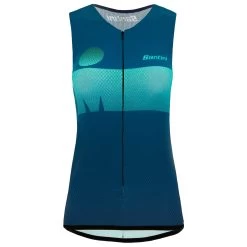 Santini Women's AUDAX Aero Tri Top 9I6500AUDAX - Aqua AC