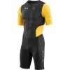 SKINS Tri Brand Short Sleeve Tri Suit - Black/Zest -Aqua Fit Shop skins tri brand short sleeve tri suit black zest 1 1232042