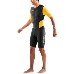 SKINS Tri Brand Short Sleeve Tri Suit - Black/Zest 17 SKINS Tri Brand Short Sleeve Tri Suit - Black/Zest -Aqua Fit Shop skins tri brand short sleeve tri suit black zest 7 1232052