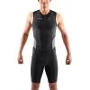 SKINS TRI Brand SleeveLess Tri Suit - Black/Carbon -Aqua Fit Shop skins tri brand sleeveless tri suit black carbon 1 1496079